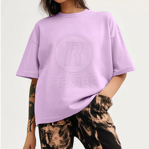 T-shirt en toile décontracté à manches courtes pour femme, coupe ample, couleurs personnalisables et design respirant - Product Image 2