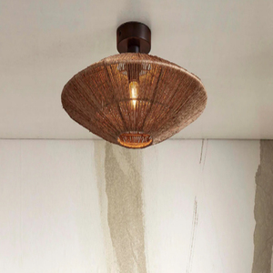 Lampe suspendue en corde de jute tressée Bela, lampe suspendue tissée à la main - Product Image 2