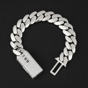 Bracelet cubain Iced Out 2025 en argent sterling 925 plaqué or avec diamants de laboratoire, bracelet de luxe hip-hop pour homme, idéal pour les cadeaux - Product Image 5