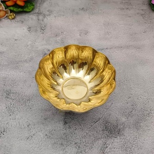 Golden bowl brass utensil metal dish <b>snack</b> serving modern kitchenware decorative elegant small <b>container</b> food stylish luxury - Product Image 5