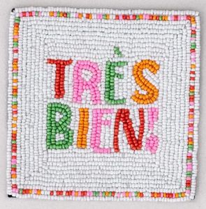 Best Selling Fruit Embroidered Seed Beaded Drink Coaster Set Contemporary Handmade Table Mats For Home Cafes Hotel & Party Decor - Product Image 3