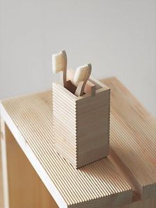 Handmade Wooden Toothbrush Holder Bamboo <b>Wood</b> <b>Bathroom</b> <b>Accessories</b> Eco Friendly Toothbrush Storage Stand - Product Image 3