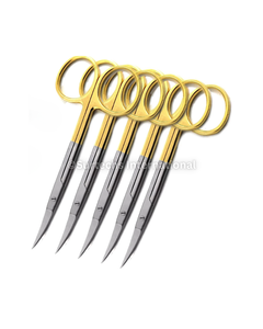 Tijeras Curvas Surtechs TC Iris de 4.5 Pulgadas, Acero Inoxidable Alemán, Juego de Instrumentos Quirúrgicos Dentales Manuales de 5 Piezas, Ergonómicas - Product Image 2