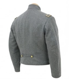 Vintage Men <b>Quilted</b> Jacket Wool Blend Civil Reproduction Coat <b>Single</b> Breasted Stand Collar Custom Logo OEM - Product Image 6