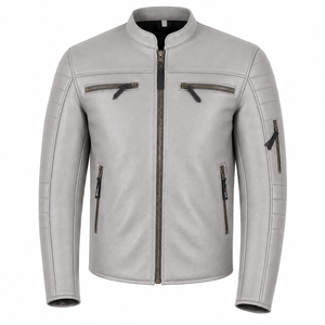 Genuine Leather Motorcycle <b>Biker</b> <b>Jacket</b> <b>Men</b> Women Racing Fashion <b>Jacket</b> Breathable OEM Custom Logo Low MOQ - Product Image 6