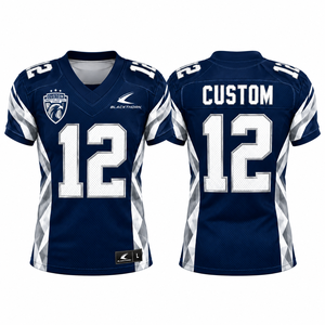 Camiseta de Fútbol Americano Personalizada Blackthorn para Hombre, Cuello en V, Malla Sublimada, 100% Poliéster, Absorbe la Humedad, Manga Corta, Adulto - Product Image 1