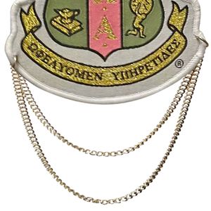 AKA Sorority Brooch Women Crest Pin Gold Chain Accessory Alpha Style Greek Apparel Elegant Fashion Jewelry <b>Badge</b> - Product Image 5