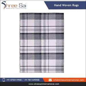 Tapis tissé en coton de luxe Revêtement de sol réversible élégant tissé à la main pour les maisons haut de gamme, les hôtels ou les bureaux au prix de gros - Product Image 3