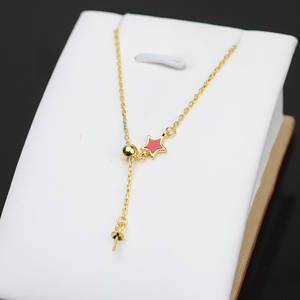 Collar de Cadena Ajustable de Plata S925 con Colgante de Estrella de Cinco Puntas, Múltiples Cuentas, 7-15 Perlas, Accesorio para Clavícula, para Moda - Product Image 5