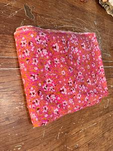 Bolsa de Cosméticos Textil Bordada con Flores Rosas, Estilo Bohemio Mediano, Cierre de Cremallera, Bolsa Multifuncional - Product Image 2