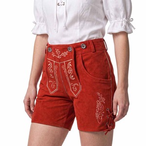 Pantalones Cortos de Lederhosen para Hombre, de Tela Oxford Marrón con Estampado por Transferencia Térmica, Cierre de Botones, Tirantes, Estilo Vintage Bávaro para Oktoberfest - Product Image 2