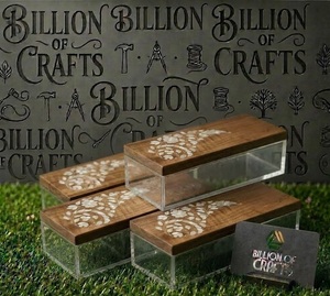 Rectangular Handmade Wooden Ramadan <b>Gift</b> <b>Box</b> with Floral Inlay Eid Mubarak Chocolate <b>Sweet</b> Dry Fruit Dates <b>Box</b> - Product Image 1