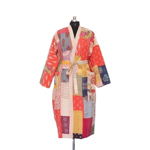 Kimono de algodón hecho a mano para mujer, ropa de baño, bata de playa - Product Image 1