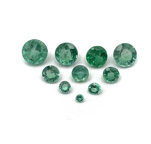 Esmeraldas de Zambia Genuinas, Redondas y Facetadas, de 2 a 5 mm, Lote de Esmeraldas Verdes Naturales para Joyería - Product Image 5