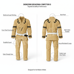 Uniforme de Jiu Jitsu Brasileño Unisex de Alta Calidad, Transpirable, Duradero y Ligero, con Logotipo Bordado Personalizado, OEM ODM, Traje de Taekwondo - Product Image 2