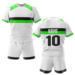 Camiseta de Rugby con Logotipo Personalizado, Diseño Azul, Talla Grande, Poliéster, Secado Rápido, Transpirable, Absorbe la Humedad, Alta Calidad, Unisex, Venta al Por Mayor - Product Image 4