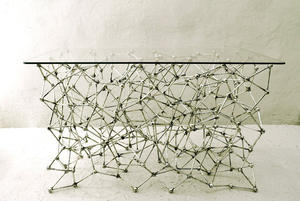 La última mesa de consola de esquina de pasillo superior de cristal de lujo, mesa de consola decorativa para sala de estar con acabado de calidad - Product Image 3