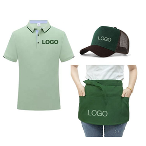 Camiseta Polo Transpirable con Logotipo Personalizado para Personal de Servicio de Comida Rápida, Uniforme de Restaurante y Bar con Delantal y Gorro - Product Image 2