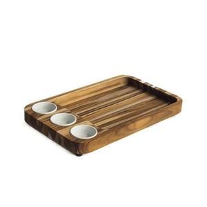 Bandeja de Servir Minimalista de Madera, Forma Rectangular, Diseño Sólido, Duradera, Apta para Lavavajillas, Decoración de Mesa para Cocina - Product Image 2