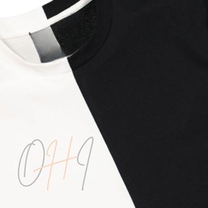 เสื้อยืดผู้ชายทรงโอเวอร์ไซส์ คอโอ ผ้าเจอร์ซีย์ ระบายอากาศได้ดี ลายไท-ได ทูโทน แยกสี ขาวดำ ตัดกัน ผ้าฝ้าย 100% - Product Image 4
