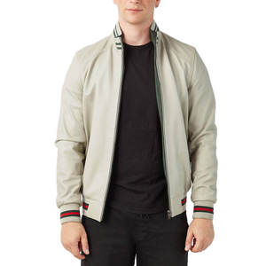 Veste en cuir pour homme durable et écologique, en toile, style streetwear, col roulé, hiver, couleurs personnalisées, vestes en cuir pour homme - Product Image 6