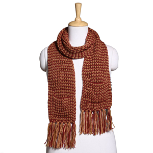 All-Weather Unisex Knitted Scarf-Versatile Warm Winter <b>Wrap</b>-Custom Logo Soft Pique Knit <b>Neck</b> Warmer Striped/Solid Pattern High - Product Image 5