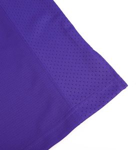 Maillot de sport à sublimation rouge à col en V et manches courtes avec rayures noires, en polyester à séchage rapide, chemise décontractée pour l'été, ODM - Product Image 6