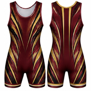 Premium Wrestling <b>Singlets</b> Custom Printed Lycra Sports Uniforms for Professional Wrestling Teams and Clubs - Product Image 4