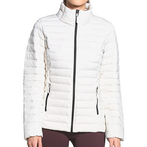 2026 New Women's White Down Puffer Jacket Full <b>Sleeve</b> Stand Collar Zipper Closure Solid Color Winter Warm Outerwear ODM OEM - Product Image 6