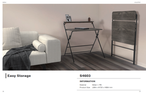 Modern Movable Convertible Folding <b>Desk</b> for <b>Small</b> Space Computer Gaming with Wooden Frame Premium Desktop Surfaces Bookshelves - Product Image 4