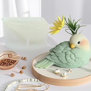 Molde de Silicona para Velas de Aromaterapia con Forma de Cabeza de Pájaro, Molde de Yeso para Hornear Pasteles de Mousse - Product Image 1