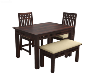 Juego de Comedor Moderno de Lujo en Madera Maciza de Sheesham con Sillas Acolchadas, Muebles Ecológicos y Duraderos para Comedor de Restaurante u Hogar - Product Image 3
