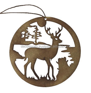 Ángulo de aspecto Cobre Navidad Adornos de metal hechos a mano de linternas de hierro y adornos decorativos de linterna de festival de oro y plata - Product Image 2