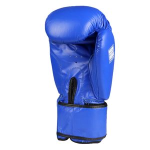 Guantes de boxeo de cuero para competición profesional amateur de calidad estándar azul y rojo de 6oz a 16oz disponibles a precio mayorista - Product Image 4