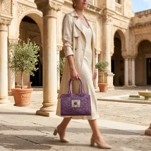 Genuine Leather Shoulder Bag Women <b>Handbag</b> Zipper Purse Portable Daily Travel Bag Luxurious Look - Product Image 2