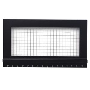 Supporto da parete per gioielli con 16 ganci e ripiano nero per orecchini, collane e bracciali - Product Image 4