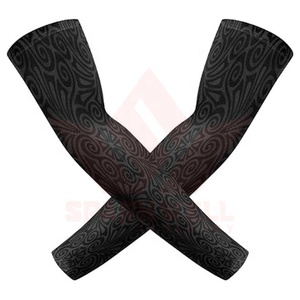 Manchons de cyclisme à impression par sublimation, anti-UV, en Spandex et Polyester, unisexe, pour adultes, compression sportive - Product Image 3