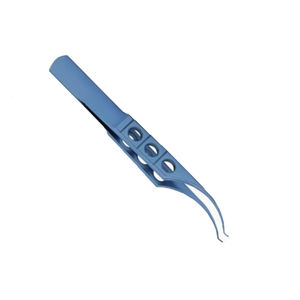 Pince à ligature corneale de 7,5 cm en acier inoxydable allemand, revêtement titane bleu, manuelle, classe I, usage hospitalier, chirurgicale OEM - Product Image 2