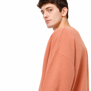 Sudadera Personalizada para Hombre, Cuello Redondo, Talla Grande, Color Sólido, Tejido de Algodón, Estilo Casual para Otoño - Product Image 4