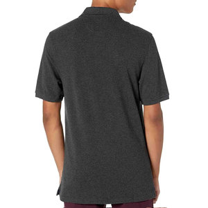 Chemises polo rouges bordeaux en gros, personnalisées, imprimées, respirantes, à manches courtes, en coton, pour hommes. - Product Image 2