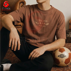T-shirt en coton surdimensionné vert menthe pour homme, avec impression de logo sur le devant, haute qualité - Product Image 4