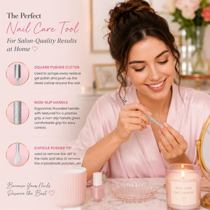 Empujador de Cutículas de Acero Inoxidable Premium, Herramienta Reutilizable para Preparación de Uñas y Eliminación de Cutículas - Product Image 4