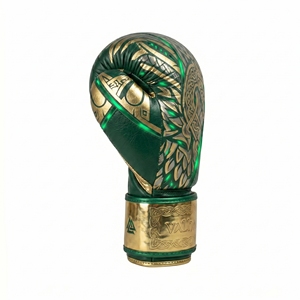 Gants de boxe en cuir à lacets, motif dragon celtique vert or, respirants, pour adultes, MMA, équipement d'entraînement d'arts martiaux personnalisé - Product Image 5