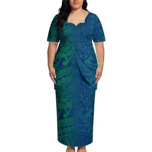 Vestido Midi Estampado Personalizado para Mujer, Manga Corta, Informal, Verano, Moda, Tallas Grandes, Fabricante OEM ODM, Venta al Por Mayor - Product Image 2