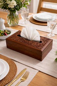Decorative Wooden <b>Tissue</b> Box Cover For Bedroom <b>Kitchen</b> Bathroom Home Office And Luxury Hotel Room Use - Product Image 5