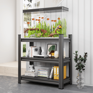 Scaffali Metallici a 3 Ripiani Regolabili in Altezza per Casa, Garage, Lavanderia e Studio - Unità di Stoccaggio Nere, Montaggio Richiesto - Product Image 1