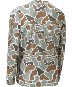 Chemise de performance pour hommes adultes à manches longues, camouflage, respirante, séchage rapide, UPF50, antibactérienne, en polyester, pour l'extérieur - Product Image 2