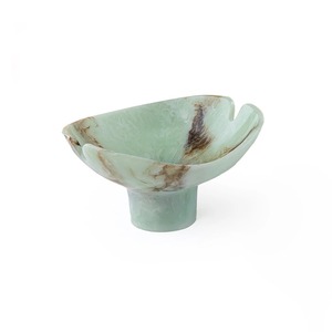 Corbeille à fruits surélevée en résine faite à la main avec plateau et soucoupes assortis pour la célébration de l'Aïd, les cadeaux de mariage et la décoration de table de luxe - Product Image 4