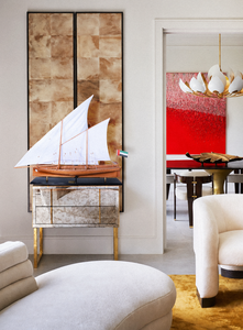 Modelo de Barco de Carreras Dhow de Madera Pintado a Mano, Barco de Vela Árabe Tradicional, Decoración Náutica Ecológica, Regalo Coleccionable - Product Image 6