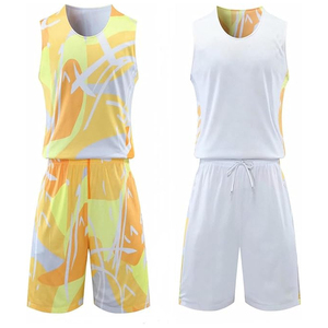 ชุดกางเกงบาสเก็ตบอลแบบกลับด้านได้พร้อมปักโลโก้ทีม ชื่อ หมายเลข และลายปักแบบ Sublimation 100% - Product Image 1